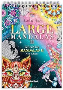 Mandala Adult Colouring Books by Colorya - A4 Size - Large Mandalas Vol. II Colouring Book for Adults - Premium Quality Paper, No Medium Bleeding, One-Sided Printing