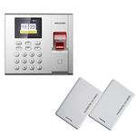 HIKVISION Biometric Fingerprint 1000 Type & RFID Card Access & Biometric Device DS-K1T8003EF Value Series Fingerprint Time Attendance Terminal with JK Vision RFID Thick Smart Cards (200 Qty)