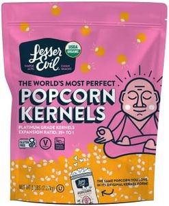 Lesserevil Organic Popcorn Kernels, Non-GMO Verified, Gluten Free, Vegan, 5 Lb Bag