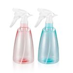 500 ML Water Spray Bottles, 2 Pcs Empty Mist Atomiser Spray Bottles, Plastic Refillable Plant Mister Sprayer Can Trigger for Home Cleaning, Hairdressing, Gardening, Flowers, Plants Sprayer Bottles