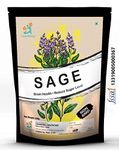 Leanbeing 100Gms Dried Sage Leaves for Tea (Whole) | Smudge Smudging | Energy Reiki | Removes Energy Blocks.