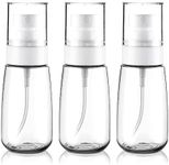 Cosywell Travel Spray Bottle TSA Approved 2oz 60ml 3 Pack Leak Proof Fine Mist Spray Bottles Empty Plastic Refillable Spray Bottle for Perfume Essential Oils Toners Rose Water Cosmetics(3Clear)