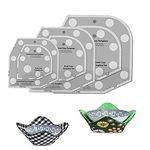 Bowl Cozy Template Cutting Ruler Set, Bowl Cozy Pattern Template for Sewing 6''/8''/10'', Clear Acrylic Bowl Wrap Sewing Pattern Template, DIY Craft Stencil Cut Art Craf 6/8/10 in 3 pcs