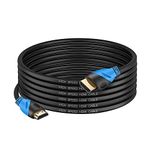 Rommisie 4K HDMI Cable 25 FT (HDMI 2.0,18Gbps) Ultra High Speed Gold Plated Connectors, Ethernet Audio Return, Video 4K, Full HD 1080p 3D Arc Compatible with UHD TV Monitor Laptop Xbox PS4/PS5 ect