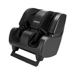 Homedics Therapist Select Foot and Calf Massager Rolling Massage, 4 Programs, 3 Intensities, Adjustable Tilt for Comfort & Washable Liners, Black FMS-400