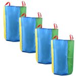 4 Pcs Potato Sack Race Bags, 3 Sizes Colorful Jumping Bags for Adults Children, Sports Day Kit, Outdoor Lawn Games Jumping Race Bags for Kids Birthday Party Backyard Picnic Family Activities (S)