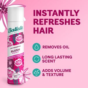 Batiste Blush Dry Shampoo 200ml – Floral & Flirty No-Rinse Hair Refresh