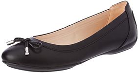 Geox Women's D Charlene B Ballet Flat, Black, 4 UK