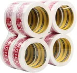 LLPT Packing Tape with Fragile Print 1.88” x 65 Yards Each 8 Pack Heavy Duty High Viscosity Safety Sealing on All Box Types for Shipping Moving Mailing Boxes (FL4860WT08)