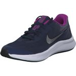 Nike Star Runner 3 (GS)-Midnight Navy/Metallic SILVER-DA2776-404-6UK