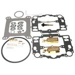 Trucktok Carburetor Rebuild Kit with Brass Floats Replacement for 1400 1405 1406 1407 1409 1410 1411 Carburetor AFB 4 Barrel 500 600 650 700 750 800 CFM Marine Carburetor (With Bowl Cover Gasket)