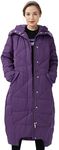 Orolay Women's Puffer Down Coat Winter Maxi Jacket with Hood Purple XS