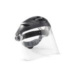 Jackson Safety 14262 F4XP Premium Face Shield/Face Guard, Ratcheting Safety Headgear, Clear Anti-Fog Polycarbonate Window for Grinding visor face protection, Black