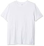 Perry Ellis Men's Stretch Pima Crew Neck Tee Shirt T, Bright White, S