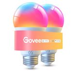 Govee Smart A19 LED Light Bulbs, 1000LM RGBWW Dimmable, Wi-Fi & Bluetooth Color Changing Light Bulbs, Works with Alexa & Google Assistant No Hub Required, 75W Equivalent Smart Bulbs, 2 Pack