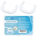 Ultraclean Access Flosser Refill Heads Snap-On Dental Flosser Refill Heads for Proper Oral Care & Hygiene 110PCS