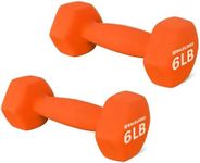 Balelinko Home Gym Equipment Workouts Strength Training Weight Loss Pilates Weights Yoga Sets Free Weights for Women, Men, Seniors and Youth, 6LB Orange