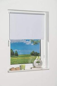 K-home Tenda a rullo oscurante, senza fori, bianco, 250 x 60 cm (lunghezza x larghezza), colore: bianco