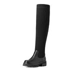 DREAM PAIRS Womens Over The Knee Boots Thigh High Boots with Knitted Shaft Durable Fashion Boots,Size 5,Black,SDOB2201W-E