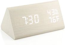 OCT17 Wooden Alarm Clock, Wood Alar