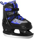 Nattork Ice Skates for Kids Boys and Girls -Adjustable Blue,Black,Pink,Purple Ice Hockey Skates,Warm and Soft Plush Lining and Enhanced Ankle Support