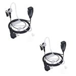 PROMAXPOWER Walkie Talkie Earpiece Compatible with Motorola 2 Pin, Covert Air Tube Earpiece Headset with Big PTT Mic, Security Radio Earpiece for CP040 DP1400 GP68 GP88 GP300 CT150, 2 Pcs
