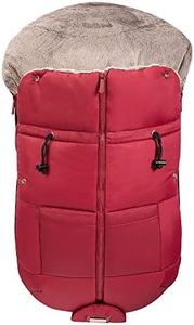 AGACAS Infant Car Seat Cover, Baby Carrier Cover - Bunting Bag Accessories for Newborn/Infant - Water Repellent Shearing Blanket, Keeps Babies Warm and Cozy in Winter - Rose Red