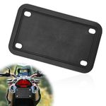 CmeRto Motorcycle Silicone License Plate Frames| Silicone Bike Plate Frame| License Plate Cover 4x7 inch | Rust Proof, Rattle Proof, Weather Proof License Plate Holder(Black)