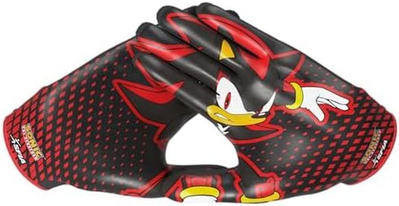 Phenom Elite Shadow The Hedgehog Football Gloves – VPS5 | Sonic Edition | Lightweight, Super Sticky Receiver Gloves for Adults & Kids (XX-Large)