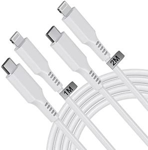 GOPALA USB C to Lightning Cable 2Pack 1M/2M [MFi Certified] iPhone Fast Charger Cable USB-C Power Delivery Charging Cord Compatible with iPhone 14/13/12/11/XS/Max/XR/X/8/iPad, White