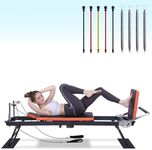 Pilates Reformer,Dpiolrcag Foldable Pilates Machine & Equipment for Home Use and Gym Workout with Jump Board, Suitable for Advanced and Beginners Users, Up to 250 lbs Weight Capacity