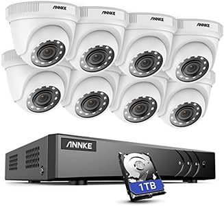 ANNKE CCTV Surveillance Camera System 8 Channel 3K Lite H.265+ DVR and 8X 1920TVL 1080p Security Dome Cameras, AI Human/Vehicle Detection & Remote Access, 100ft Night Vision, 1TB Hard Drive - E200