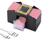 ZONJIE Automatic Card Shuffler Machine 4 Deck, Electronic Casino Poker Card Shuffling, USB/Battery Operated -1-4 Deck Card Shuffle Sorter, Cards Playing Tool Accessories