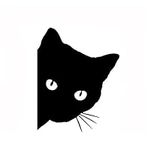 Black Cat Head Sticker Vinyl Car Scooter Car Tuning Truck