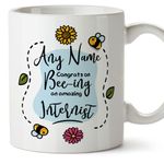 MUGFFINS Personalised Mug for Internist - in English - Thanks for Beeing - Funny Custom Gift for Colleagues - Ceramic 11oz Mug