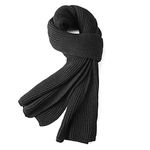 VICSPORT Warm Autumn and Winter Scarf, Unisex Pure Color Winter Neck Warm Knitting Yarn Scarf