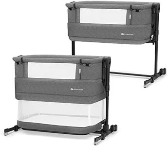 kk Kinderkraft NESTE GROW Lettino neonato 3 in 1, Culla co-sleeping, con Materasso Borsa transporto, Altezza regolabile su 5 livelli, dalla nascita fino 2 anni, Grigio