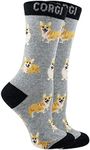 WHD Pembroke Corgi Socks (Gray/Black, Medium)