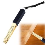 Fire Door Gap Gauge Checker Tool,Metal Fire Door Gap Gauge,Door Gap Measuring Tool,Golden Door Undercut Measure for Measure Fire Door Clearance,House Inspection,Thickness Measurement