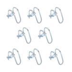 uxcell Cross-Connector Vertical Pipe Clip, 8pcs Fit 1"(25mm) to 1-5/8"(42mm) Crossover Buckle Steel Cross Pipe Clamp for Greenhouse Awning Frames