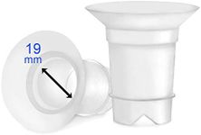 Maymom Flange Inserts 19 mm for Medela, Spectra 24 mm Shields/Flanges, Momcozy/Willow Wearable Cup. Compatible with Medela Freestyle, Harmony to Reduce 24mm Nipple Tunnel Down to 19 mm; 2pc/Each