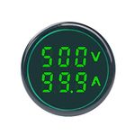 Robin Teper Teper RAV+AG Metar 403 Digital SMD Display Volt+Amp Meter,Big Digit V+A Dual Indicator Measuring Range 60-500 C+ 0-100Amp with W/CT,22 mm,Volt+Amp Tester (Atom Green) Pack of 1