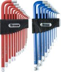 Titan 12764 22-Piece SAE and Metric Hex Key Set