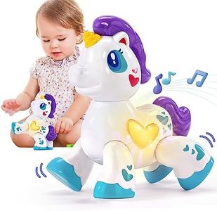 hahaland Jouet Bebe 1 an Licorne Jouet d'Activité et Développement pour Enfant 1 2 3 an, Jouets interactifs Montessori 1 an Cadeau Bebe Jouer Enfants 1 2 3 Ans