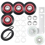 Upgrade 4392067 Dryer Repair Kit with 661570 Dryer Drum Belt & W10837240 Dryer Idler Pulley - Replacement Part for Whirlpool Kitchen-Aid Kenmore Maytag Amana Replaces 4392067VP AP3109602 80047 587637