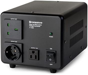 Bronson++ TI 1500 Watt 110v Transformers | Toroidal Core, USA Voltage Converter Plug, Step Up and Step Down, US to UK Transformator 1500W