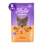 Halo Holistic Dry Cat Food for Kittens, Chicken and Chicken Liver Recipe, 6 LB Bag of Natural Kitten Food