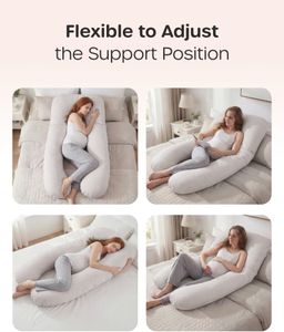 Nuliie U-Shaped Pregnancy Pillow – Purple Maternity Support Cushion