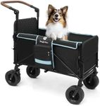 Snagle Paw Extra Large Dog Stroller,Wagon Cart for Medium Large Dogs up to 200lbs | All Terrain Foldable Pet Stroller with Ramp & Tailgate (Extra Space), Adjustable Handle & One-Step Brake