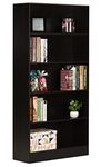 DeckUp Muvo 5-Shelf Engineered Wood Book Shelf and Display Unit (Dark Wenge, Matte Finish)